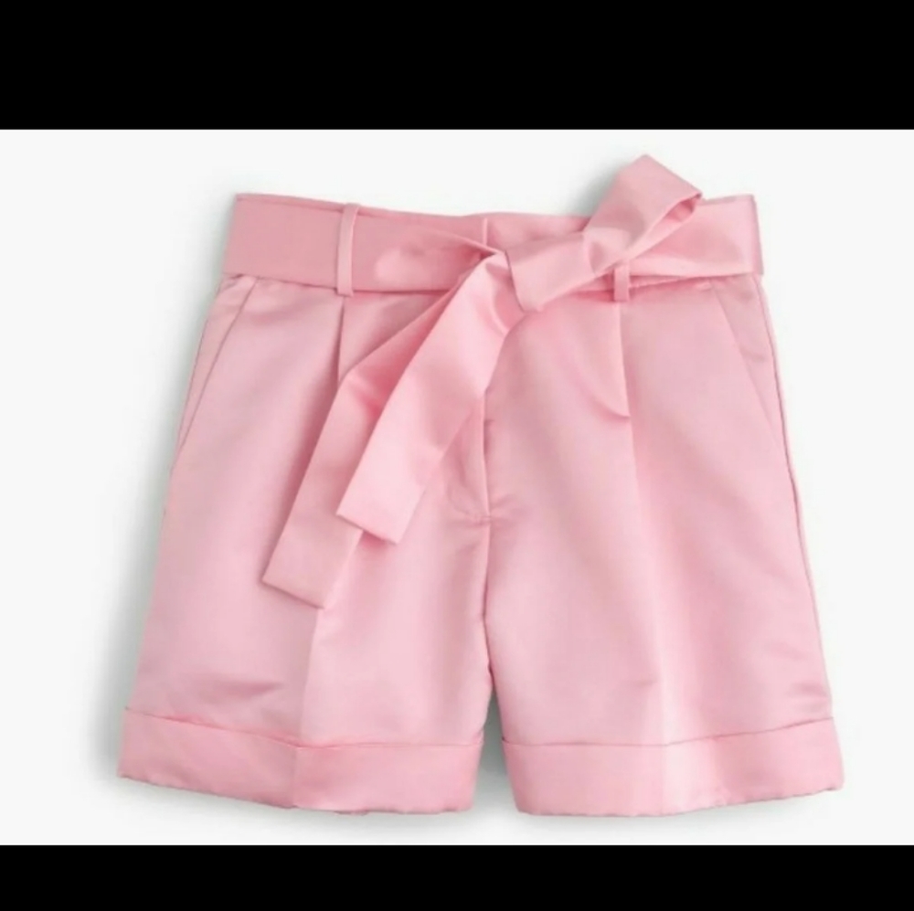 Satin J. Crew bow tie shorts